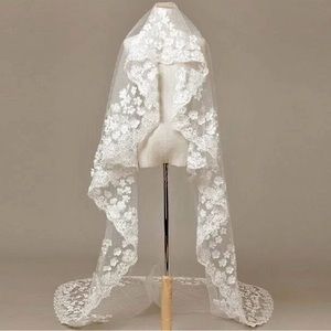 🆕 CATHEDRAL VEIL in Blossom Veils 3D Floral Veil in IVORY size 118” L